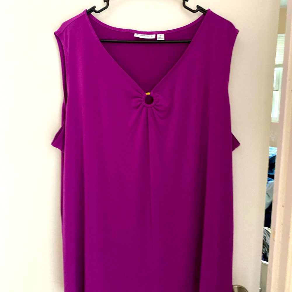 Susan Graver purple Blouse 3X